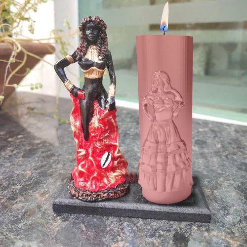 Forma de Silicone Pomba-Gira Vela de Orixá - IB Imagem de Forma de Silicone Pomba-Gira Vela de Orixá