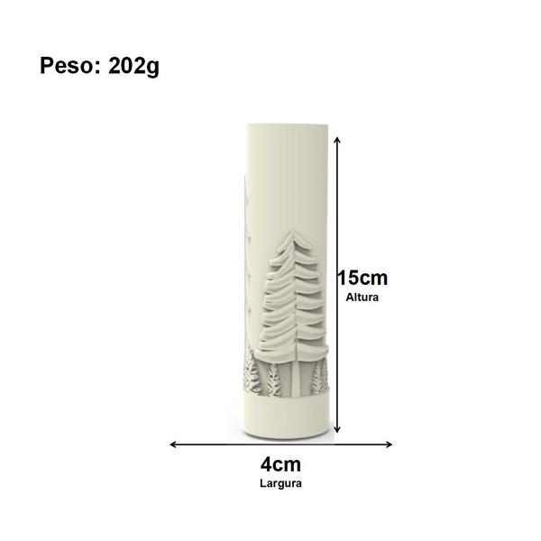 Imagem de Forma de Silicone Vela Cilindrica de Natal 15cm - MOD 4