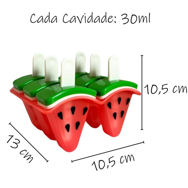 Imagem de Forma de Sorvete Melancia Fofo 6 espaços diversão em família