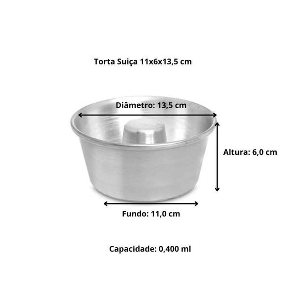 Imagem de Forma de Torta Suiça 11,0X6,0X13,5 cm - Alumínio