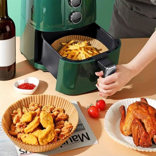 Imagem de Forma Descartável Papel Universal Air Fryer 50 Unid Redondo Forno Micro-ondas 036