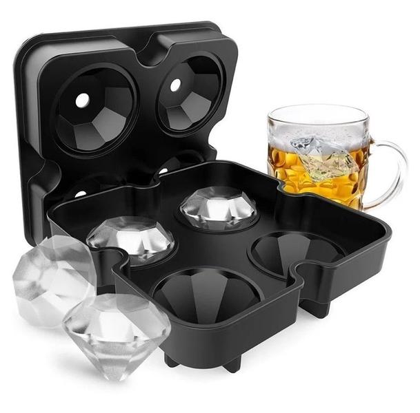 Forma Diamante de Gelo suporte de Silicone Molecular e Chocolate coqueteis drinks grande moldes - Uny Gift Imagem de Forma Diamante de Gelo suporte de Silicone Molecular e Chocolate coqueteis drinks grande moldes