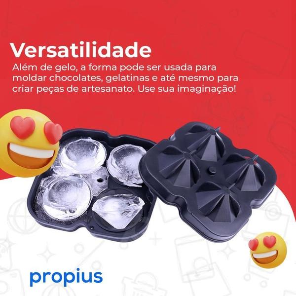 Imagem de Forma Diamante Silicone Gelo Molecular Bandeja Gelo Forma