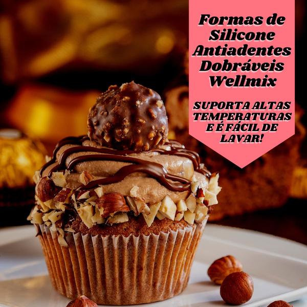 Imagem de Forma Dobrável para Petit Gateau Fácil de Lavar