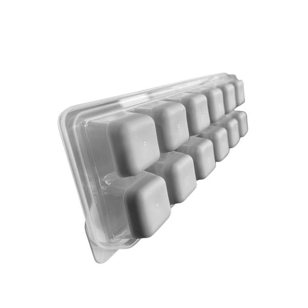 Imagem de Forma Forminha de Gelo Silicone 12 Cubos Retangular Com Tampa Livre BPA