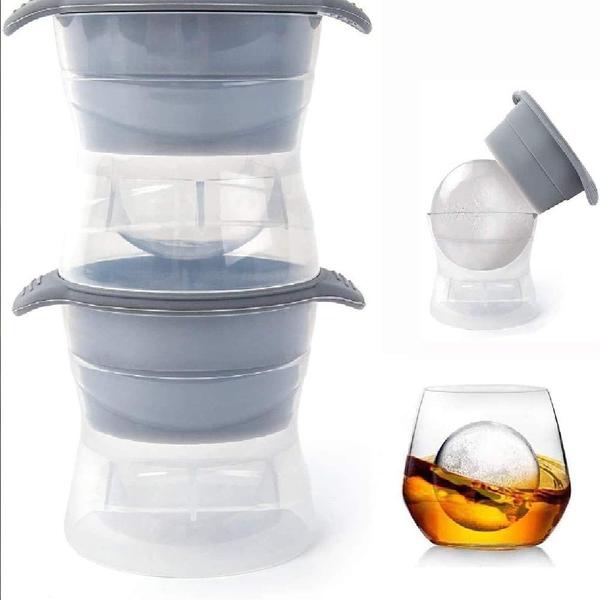 Imagem de Forma Gelo Silicone Esfera Bola Grande Redonda Whisky Drink