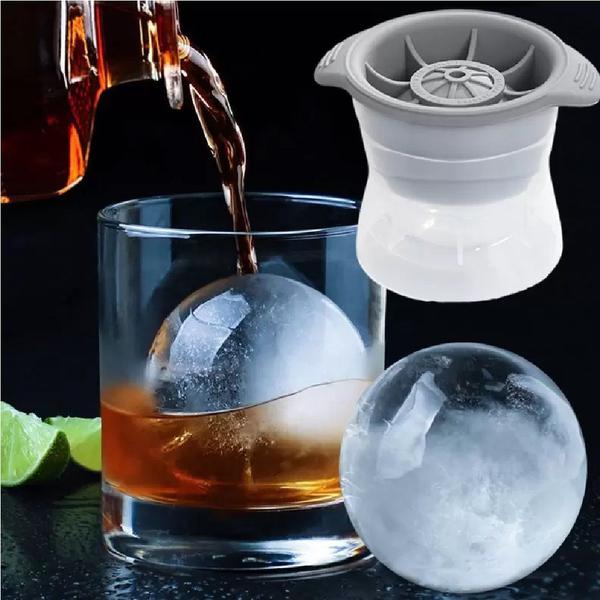 Imagem de Forma Gelo Silicone Esfera Bola Grande Redonda Whisky Drink