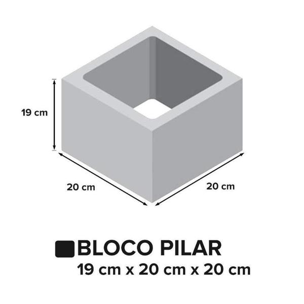 Imagem de Forma Manual Para Bloco De Coluna Pilar 20X20X19 Cm