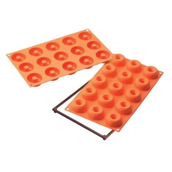 Forma Mini Donuts Em Silicone 15 Moldes Small Silikomart Imagem de Forma Mini Donuts Em Silicone 15 Moldes Small Silikomart