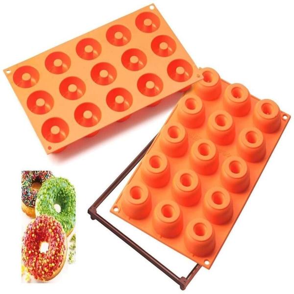Forma Mini Donuts Em Silicone 15 Moldes Small Silikomart Imagem de Forma Mini Donuts Em Silicone 15 Moldes Small Silikomart