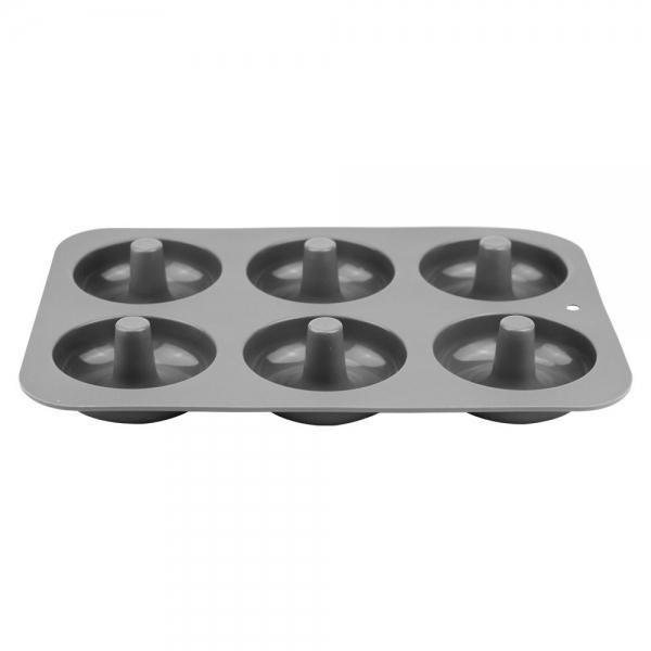 Imagem de Forma Mini Donuts Pudins Silicone 6 Cavidades 26x18x3,5cm