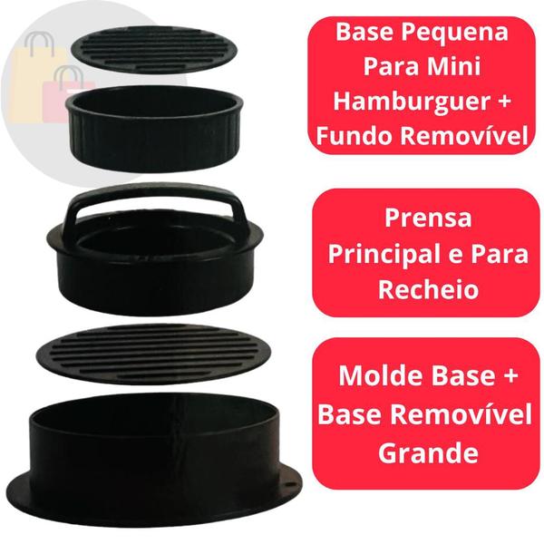 Imagem de Forma Modeladora Para Hamburguer Simples e Recheado De Plástico