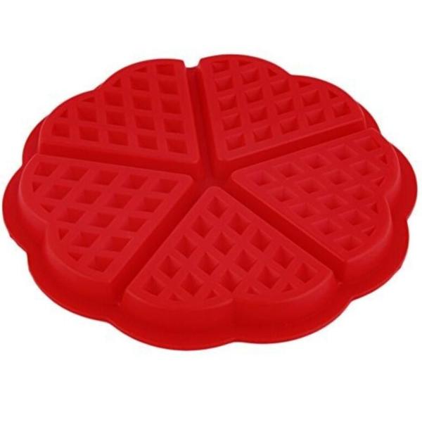 Imagem de Forma Molde Assadeiras Waffles Silicone Antiaderente 