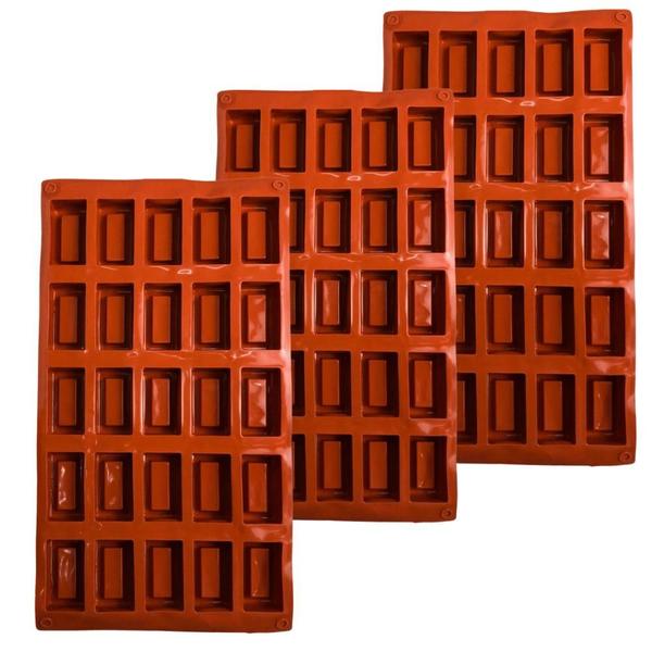 Forma Molde Chocolate 25 Cavidades Silicone Bombom Tabletes - 123Útil Imagem de Forma Molde Chocolate 25 Cavidades Silicone Bombom Tabletes