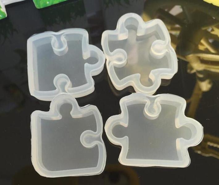 Imagem de Forma Molde Silicone Jogo Quebra Cabeça 4PCS