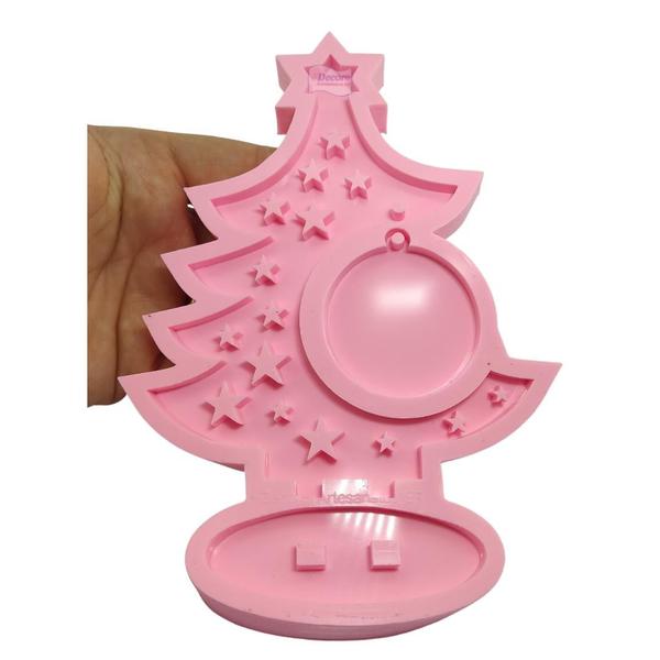 Imagem de Forma Molde Silicone Resina Decoração Arvore De Natal