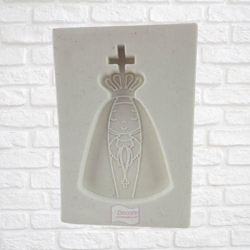 Forma Molde Silicone Resina Nossa Senhora Aparecida P - Decore Artesanatos SP Imagem de Forma Molde Silicone Resina Nossa Senhora Aparecida P