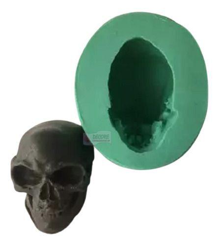 Forma Molde Silicone Sabonete Vela Caveira Mod 2 - DECORE ARTESANATOS SP Imagem de Forma Molde Silicone Sabonete Vela Caveira Mod 2