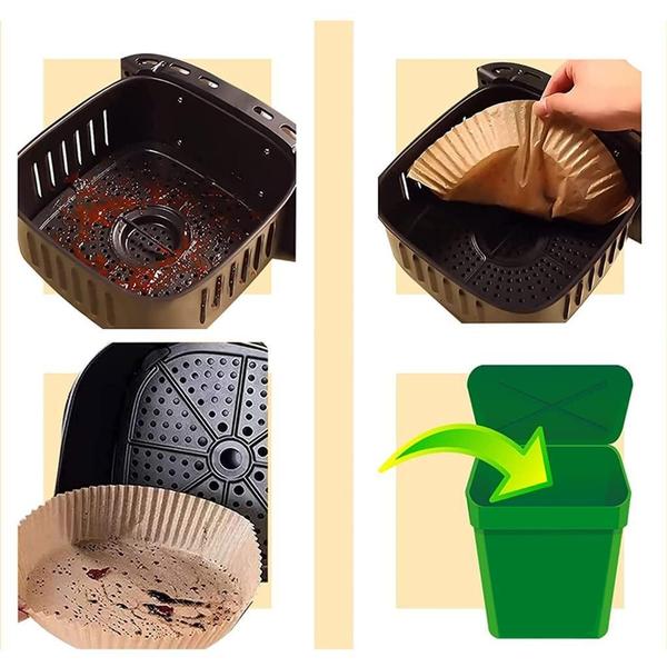 Imagem de Forma Papel Manteiga Descartavel Air Fryer Kit 100 Unidades