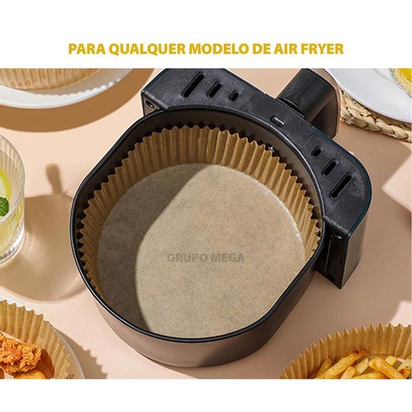 Imagem de Forma Papel Manteiga Descartavel Air Fryer Kit 200 Unidades