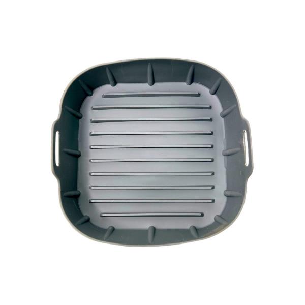 Imagem de Forma Para Air Fryer De Silicone Reutilizável Quadrada 16 cm