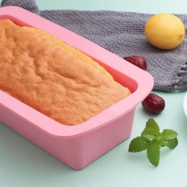 Imagem de Forma Para Bolo Pães E Torta Assadeira Silicone Antiaderente Retangular Cozinha