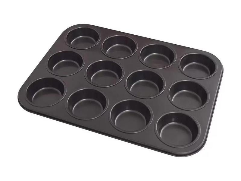 Imagem de Forma Para Cupcakes 12 Cavidades Aço Inox 25,5 Cm - Clink