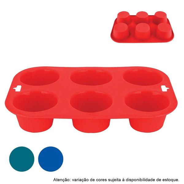 Imagem de Forma para Cupcakes 6 Divisões em Silicone Uny Home