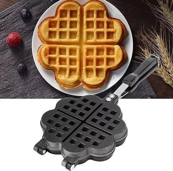 Imagem de Forma Para Fazer Waffle Coração No Fogão Em Alumínio Fundido