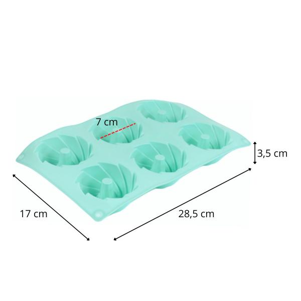 Imagem de Forma Para Mini Bolinho 6 Cupcakes em Silicone Antiaderente - Wp Connect