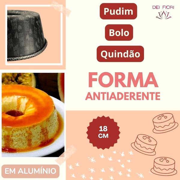 Imagem de Forma Para Pudim E Bolos Redonda 18cm  Material Antiaderente