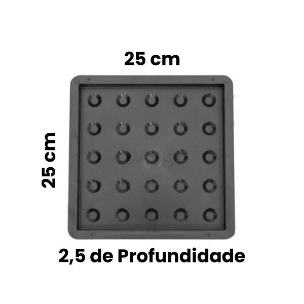 Imagem de Forma Piso Alerta Bolinha Def Visual 25X25X2,5 Gme Formas