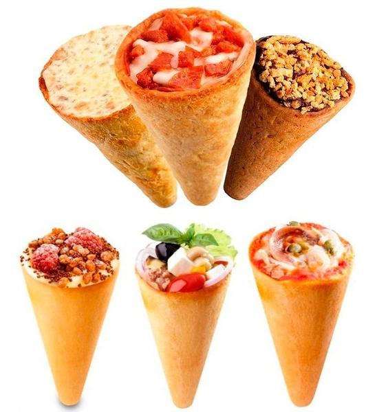 Forma Pizza Cone Alumínio 12 Pizzas 12cm/24 Cones Gastrobel Imagem de Forma Pizza Cone Alumínio 12 Pizzas 12cm/24 Cones Gastrobel
