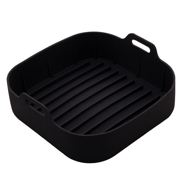 Imagem de Forma Quadrada Silicone Air Fryer Preta 20 cm Lyor