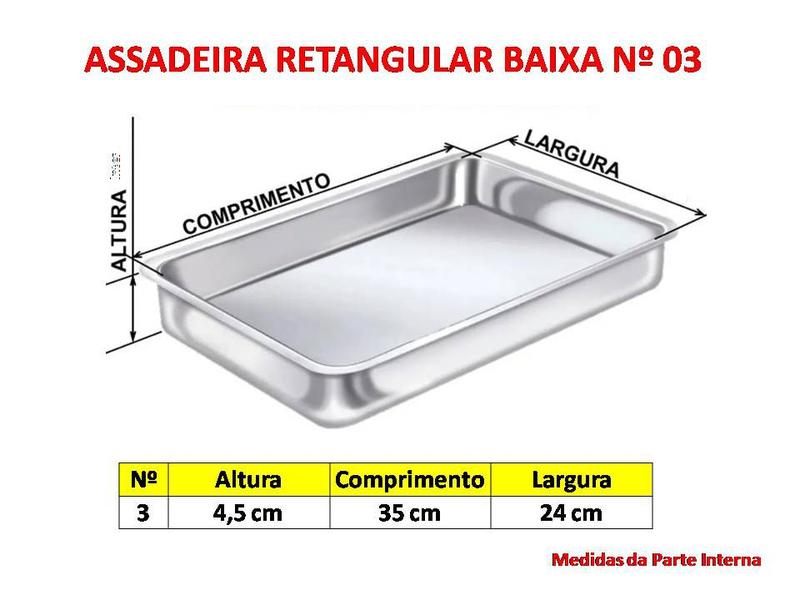 Imagem de Forma Retangular Assadeira De Bolo De Aluminio N3