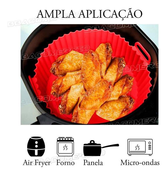 Imagem de Forma Silicone Antiaderente Air Fryer 1,5L - Reutilizável