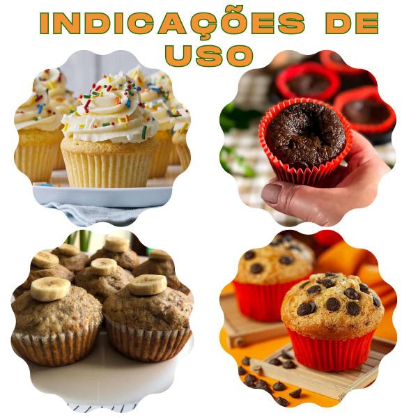 Imagem de Forma Silicone Assadeira Cupcake Mini Bolo Muffin Air Fryer Antiaderente Forno Microondas Petit Gateau Bolinho Forminha