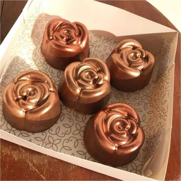 Imagem de Forma Silicone Bombom Moldes finos Doce Chocolate flor