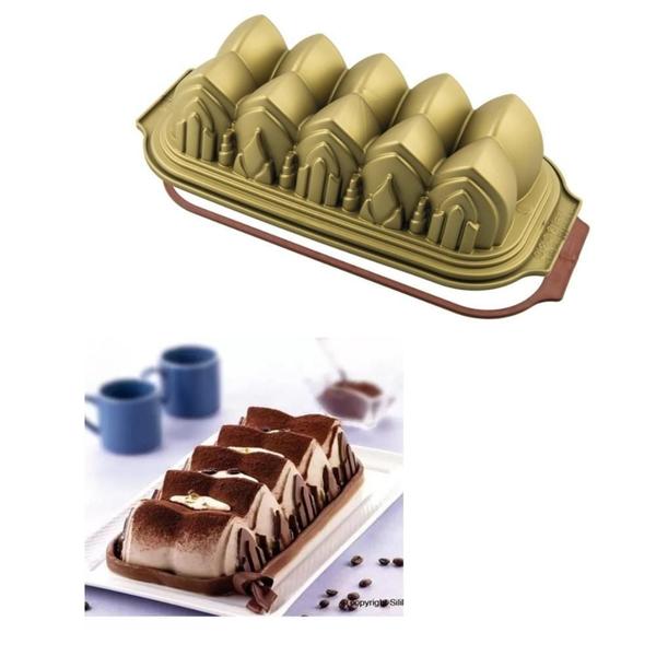 Imagem de Forma Silicone Doce Gourmet Sobremesa Cathedral Silikomart