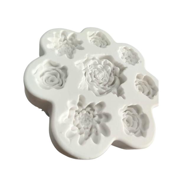 Imagem de Forma Silicone Flor Crisântemo Rosas Confeitaria Biscuit