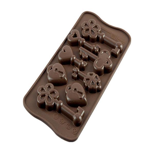 Imagem de Forma Silicone Mini Bombom Chocolate Choco Keys Silikomart