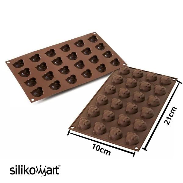 Imagem de Forma Silicone Mini Bombom Chocolate Doce Panda Silikomart