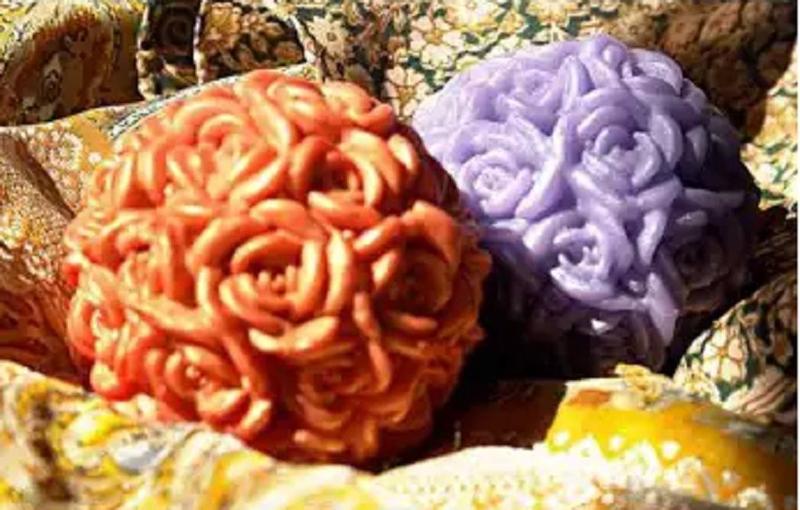 Imagem de Forma Silicone Sabonete Resina 111 - Provence Esfera Rosas Grande