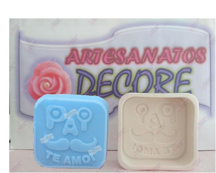 Imagem de Forma Silicone Sabonete Resina 47 - Pai te amo