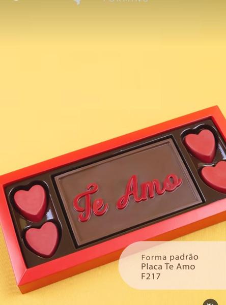 Imagem de Forma Simples Para Chocolate Placa Te Amo COD:217 Crystal Forming