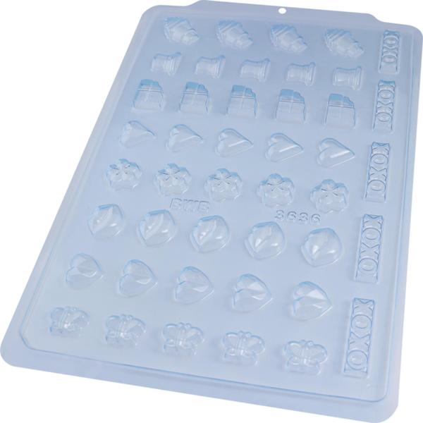 Forma Simples Semiprofissional para Chocolate BWB Apliques Sortidos (3636) Imagem de Forma Simples Semiprofissional para Chocolate BWB Apliques Sortidos (3636)