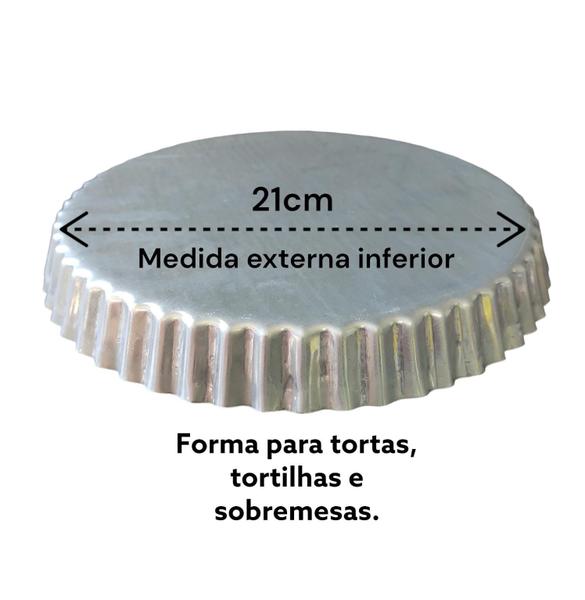 Imagem de FORMA TORTA MAÇA FUNDO FIXO 21x3CM FORMA CRESPA