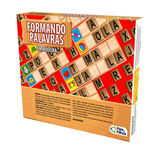 Imagem de Formando Palavras Jogo com 112 Letras de Madeira (MDF) Educativo Divertido Pais e Filhos 