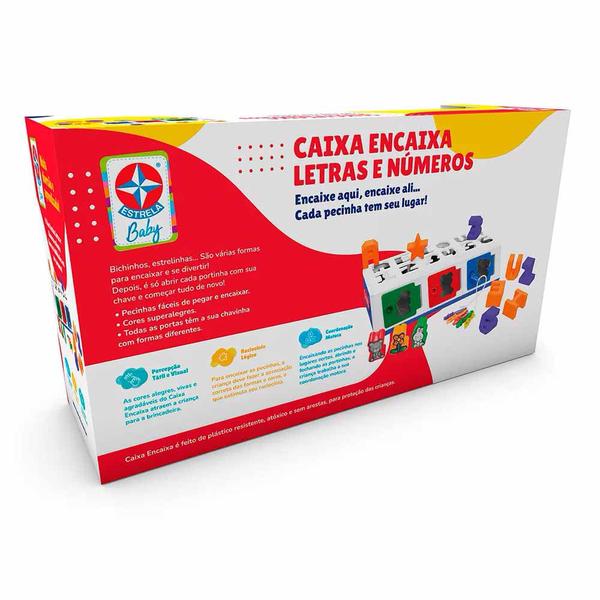 Formas de Encaixe - Caixa Encaixa Letras e Números - Estrela Baby Imagem de Formas de Encaixe - Caixa Encaixa Letras e Números - Estrela Baby