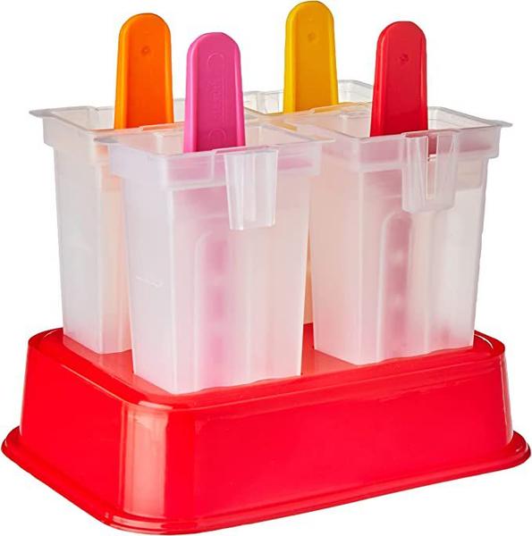 Formas Forminhas Para Sorvete de Palito Paleta 4 Peças 100ML - Plasútil Imagem de Formas Forminhas Para Sorvete de Palito Paleta 4 Peças 100ML